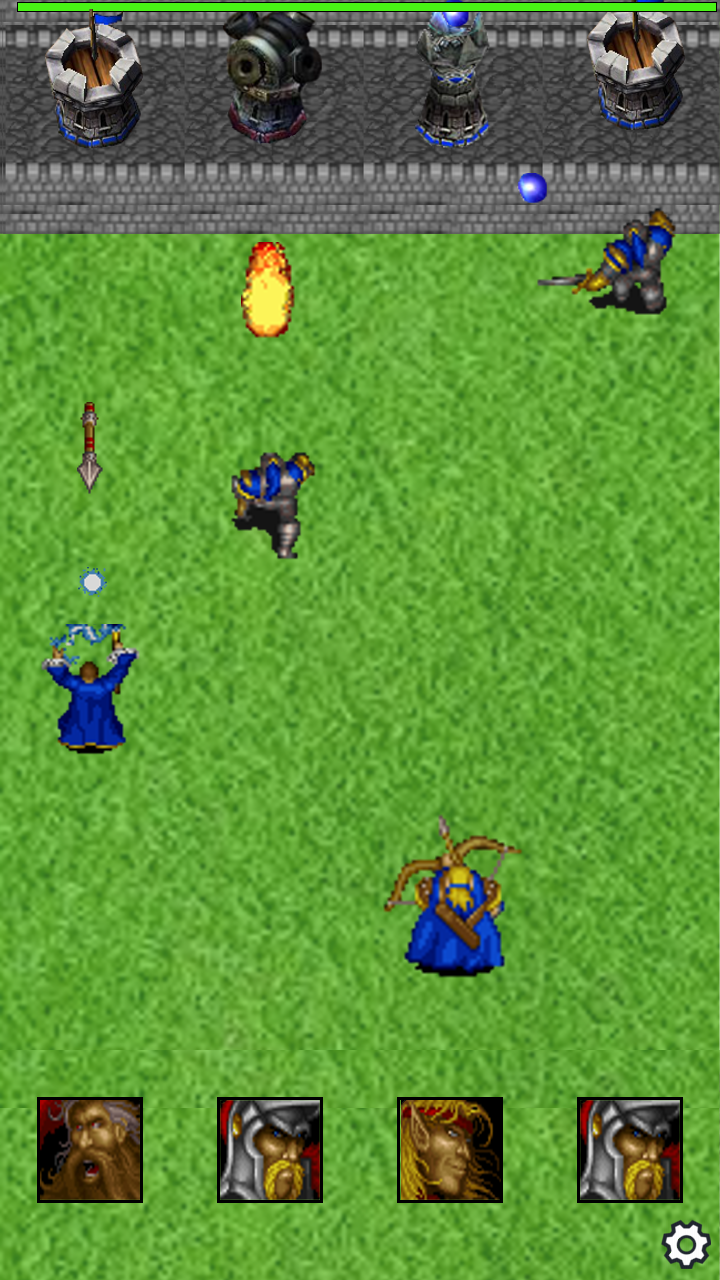 Siege Defense - siege units attacking the enemy wall